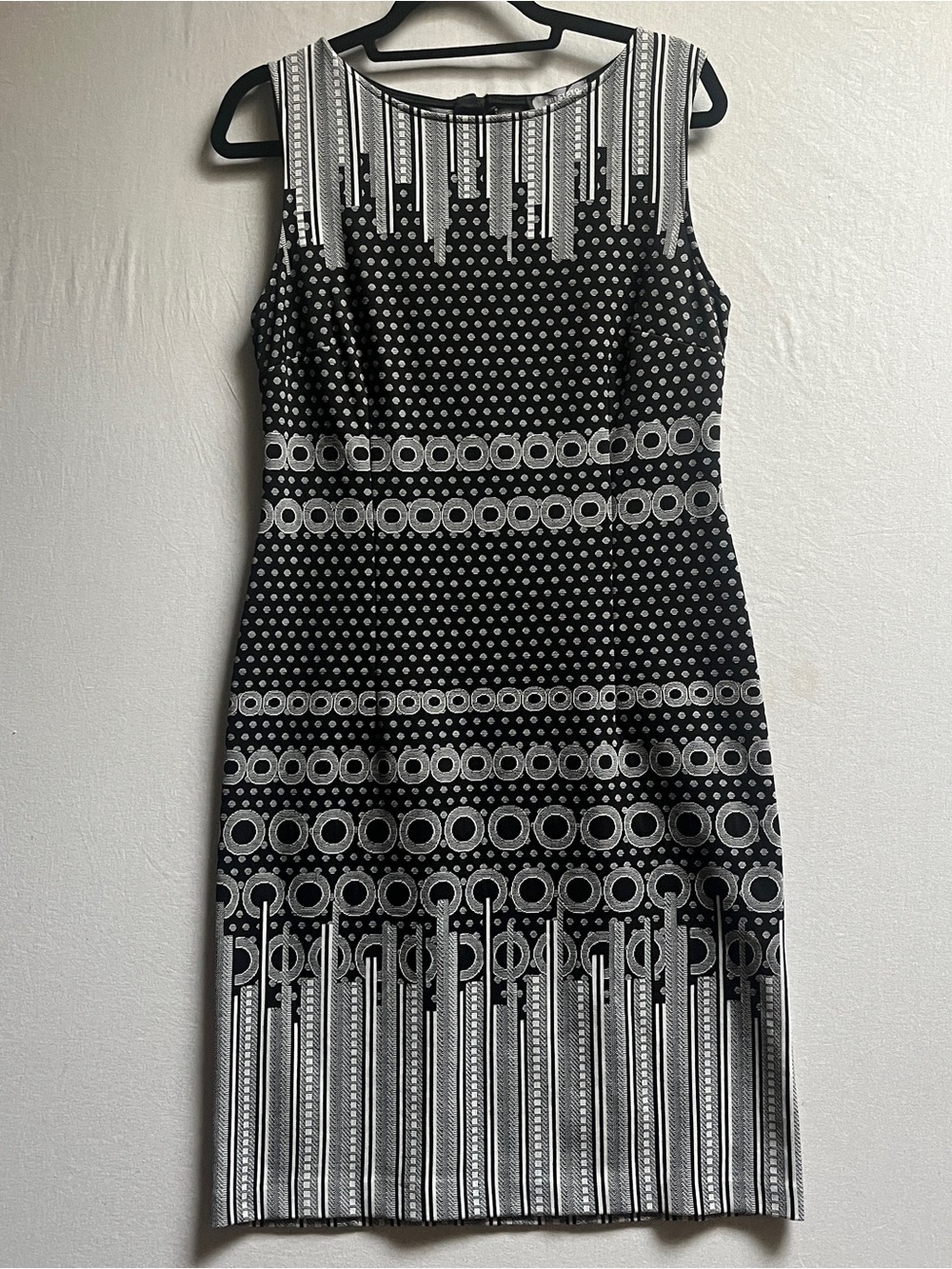 NWT Melanie Lyne Tristan Pattern Sleeveless Sheath Dress 8